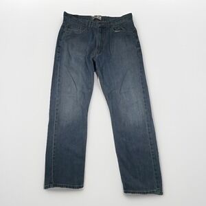 Levi Strauss Signature Jeans Men's 36x32 Straight Regular Fit Dark Blue